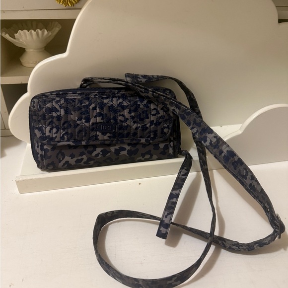Lug Blue and Gray Patterned Crossbody Bag in excellent condition - Picture 14 of 14
